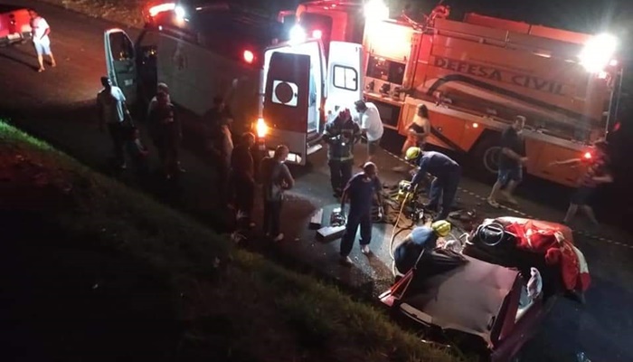Três Barras - Grave acidente é registrado na PR 484 que liga o município a Boa Vista da Aparecida